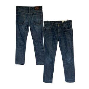 AllSaints Men's Blue Spitalfields Button Fly Cotton Jeans Size 32 - 47518